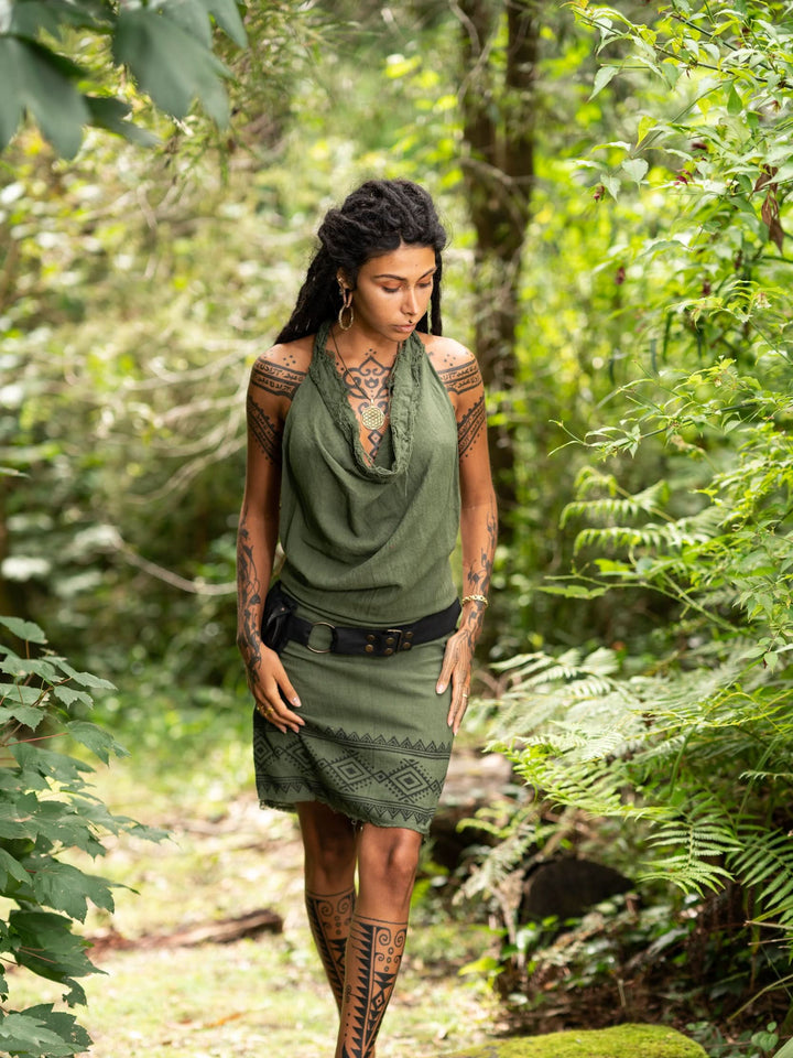 OPEN BACK TRIBAL DRESS