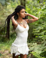 STEAMPUNK DRESS - CREAM