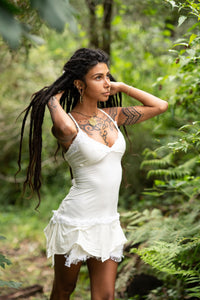 STEAMPUNK DRESS - CREAM
