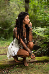 STEAMPUNK DRESS - CREAM