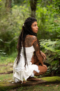 STEAMPUNK DRESS - CREAM