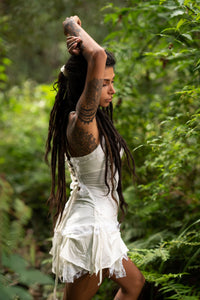STEAMPUNK DRESS - CREAM