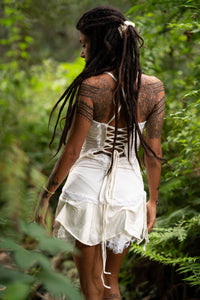 STEAMPUNK DRESS - CREAM