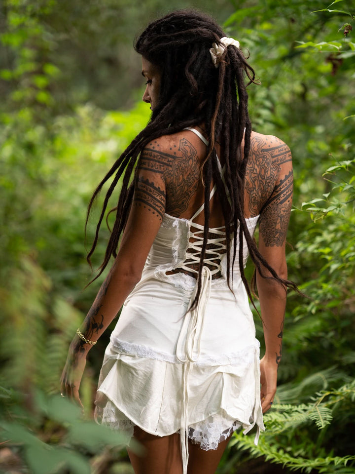 STEAMPUNK DRESS - CREAM