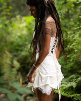 STEAMPUNK DRESS - CREAM