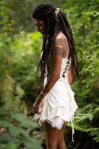 STEAMPUNK DRESS - CREAM