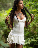STEAMPUNK DRESS - CREAM