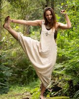 TRIBAL OVERALLS PANTS - CREAM