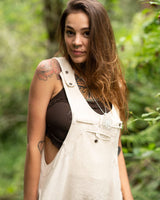 TRIBAL OVERALLS PANTS - CREAM
