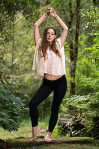 RAW HARMONY TOP - CREAM/ORANGE PATTERNS