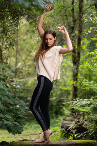 RAW HARMONY TOP - CREAM/ORANGE PATTERNS