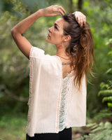 RAW HARMONY TOP - CREAM/ORANGE PATTERNS