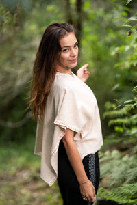 RAW HARMONY TOP - CREAM/ORANGE PATTERNS