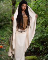 DAENERYS NATURAL COTTON SKIRT - CREAM