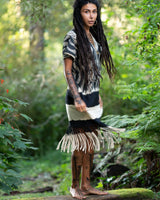 SAVANNAH LONG DRESS - BLACK/WHITE