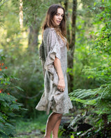 SLEEPING BEAUTY DRESS - BROWN PATTERNS