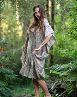 SLEEPING BEAUTY DRESS - BROWN PATTERNS