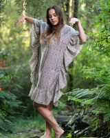 SLEEPING BEAUTY DRESS - BROWN PATTERNS