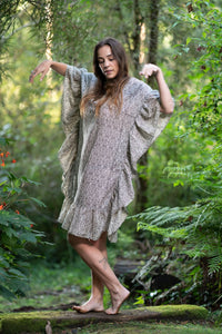 ROBE DE LA BELLE AU BOIS DORMANT - MOTIFS BRUNS