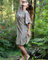 SLEEPING BEAUTY DRESS - BROWN PATTERNS