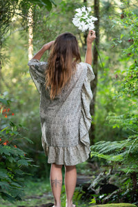 ROBE DE LA BELLE AU BOIS DORMANT - MOTIFS BRUNS