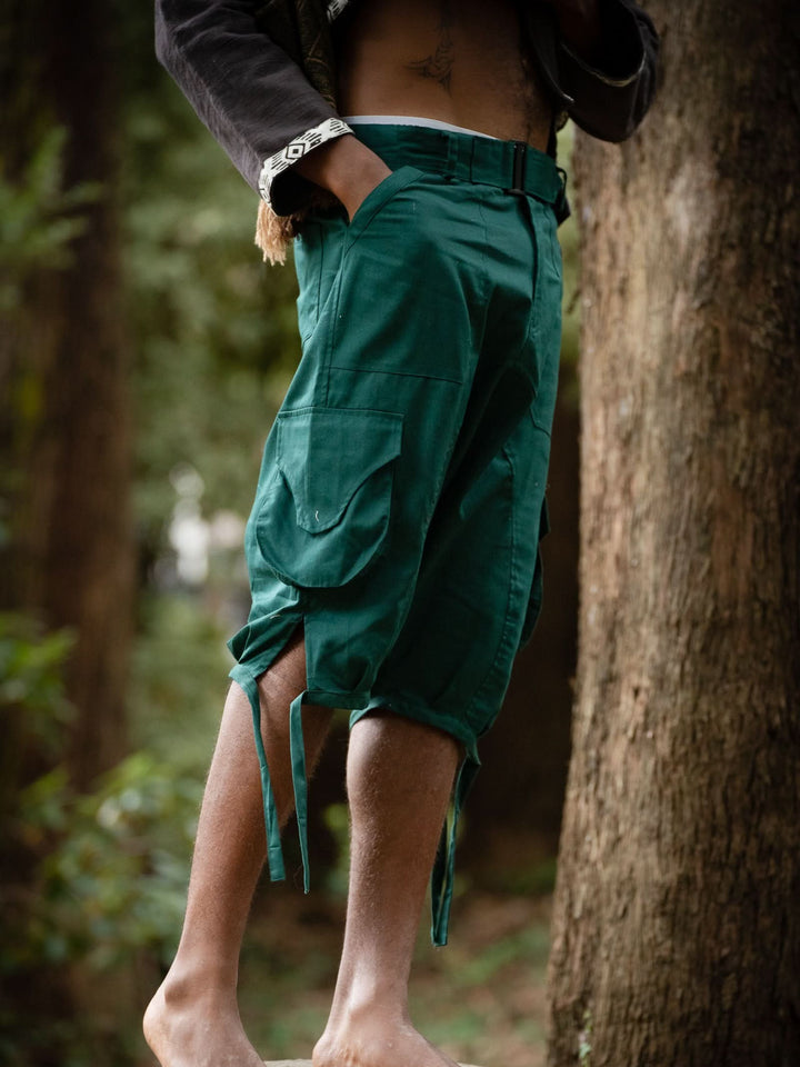 YARO SHORTS - AQUA/GREEN