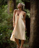 DIVINE OPEN BACK DRESS - SAND