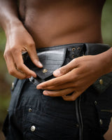 LEAF 4 POCKETS BELT - MAN - BLACK