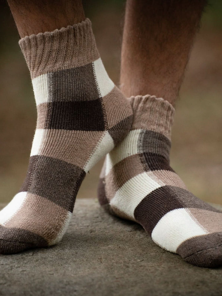 ORGANIC WOOL SOCKS - BROWN