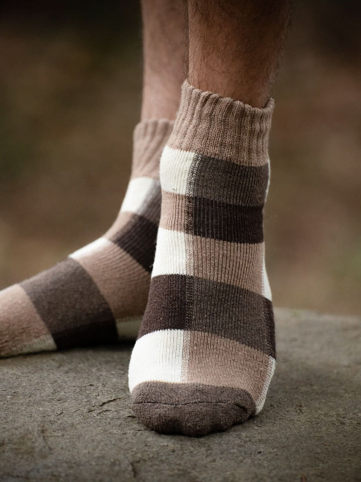 ORGANIC WOOL SOCKS - BROWN