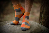 CHAUSSETTES EN LAINE BIOLOGIQUE - ORANGE