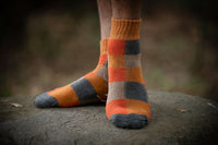 CHAUSSETTES EN LAINE BIOLOGIQUE - ORANGE
