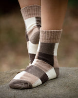 ORGANIC WOOL SOCKS - BROWN