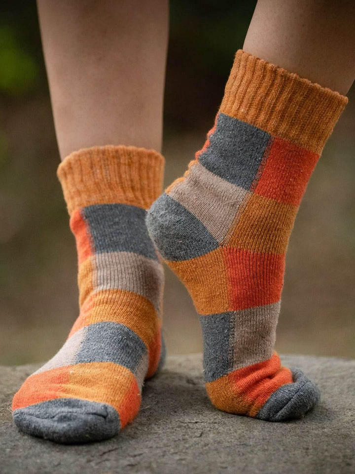 ORGANIC WOOL SOCKS - ORANGE