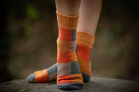 CHAUSSETTES EN LAINE BIOLOGIQUE - ORANGE
