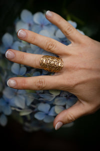 Bohemian Seed of Life Ring - Brass