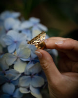 BOHEMIAN SEED OF LIFE RING - BRASS