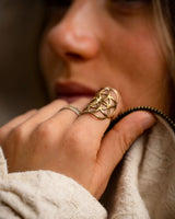 SEED OF LIFE RING - BRASS