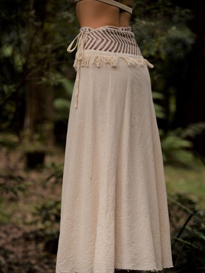 NEPALI COTTON SKIRT - CREAM