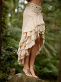 Natural Wrap Around Skirt - Cream