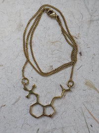 PENDENTIF MOLÉCULE ÉLÉMENT - LAITON