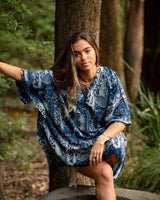 AFRICAN BEACH DRESS - BLUE