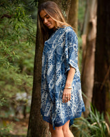 AFRICAN BEACH DRESS - BLUE