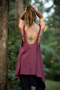 TOP FLUIDE - MAUVE FONCÉ