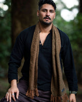ALPACA SCARF - MAN - KHAKI