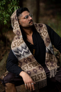 MOUNTAIN ALPACA GEOMETRIC SCARF - MAN