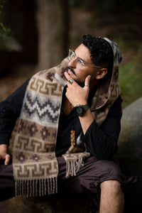 MOUNTAIN ALPACA GEOMETRIC SCARF - MAN
