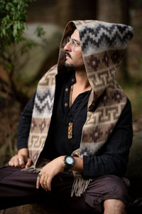 MOUNTAIN ALPACA GEOMETRIC SCARF - MAN