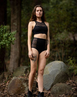 LACE BIKINI SWIMSUIT - BLACK