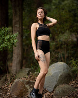 LACE BIKINI SWIMSUIT - BLACK